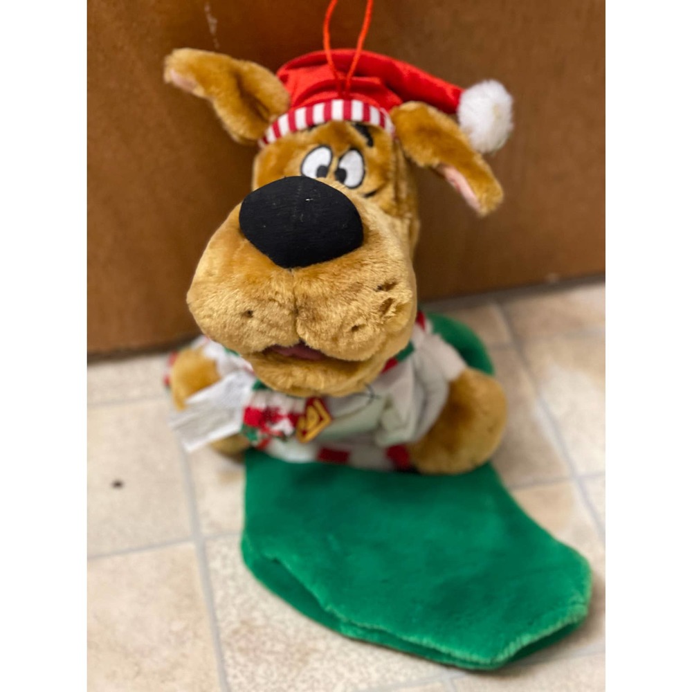 Vtg Gemmy Cartoon Network Singing/Talking Scooby Doo Christmas Stocking green